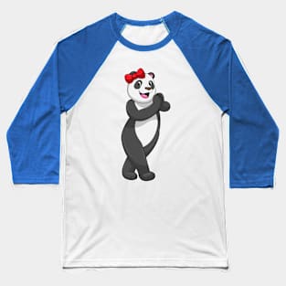 Panda with Ribbon Baseball T-Shirt